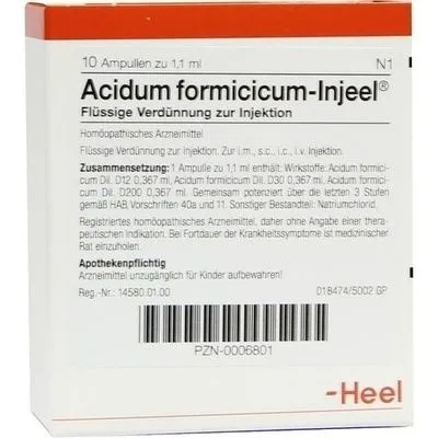 ACIDUM FORMICICUM INJEEL Ampullen 10 St