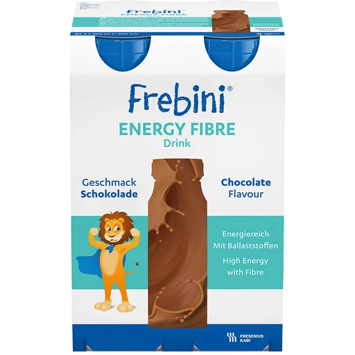 FREBINI Energy Fibre Drink Schokolade Trinkfl. 4X200 ml