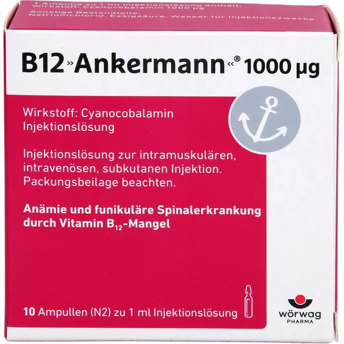 B12 ANKERMANN 1000 μg Injektionslösung Amp. 10X1 ml