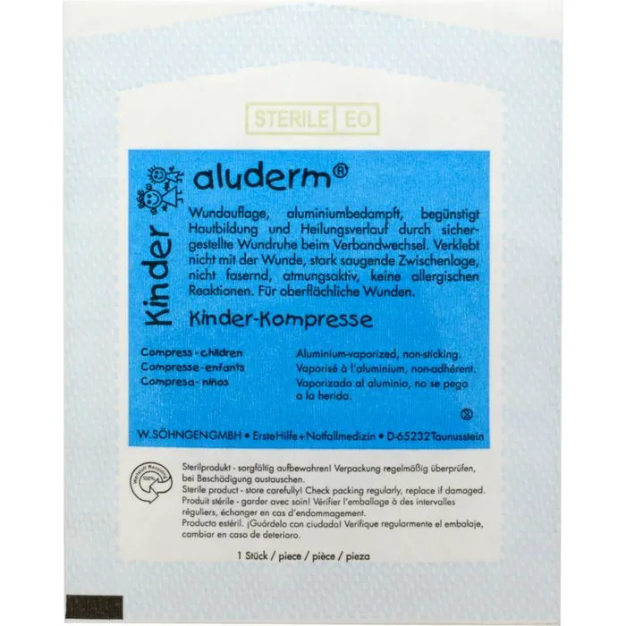 ALUDERM Kinder Kompressen 4x6 cm 1 St