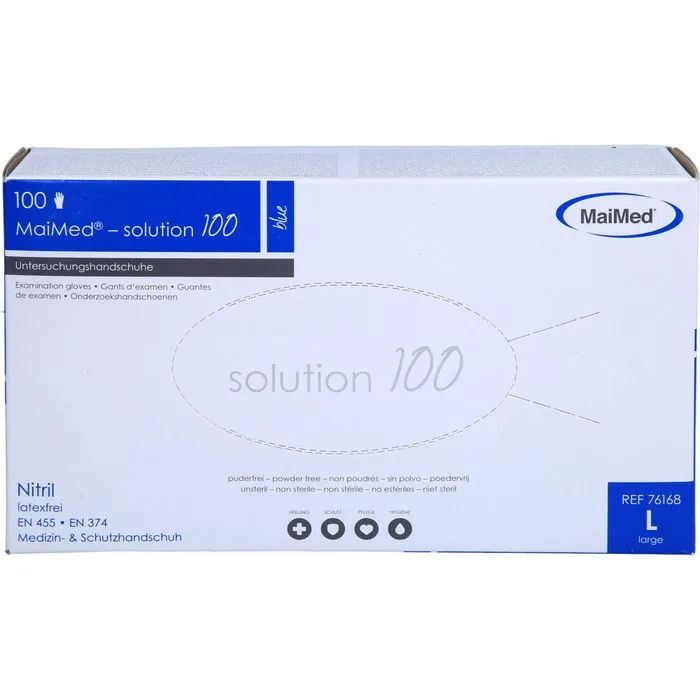 HANDSCHUHE Einmal Nitril L blau 100 St