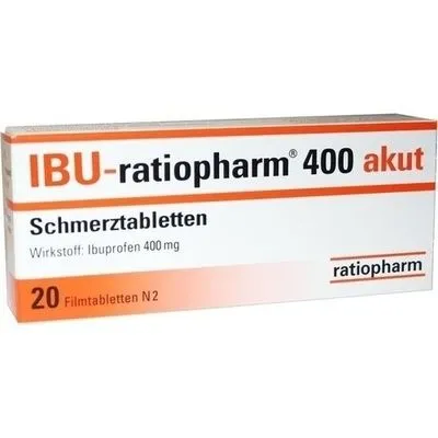 IBU-RATIOPHARM 400 mg akut Schmerztbl.Filmtabl. 20 St