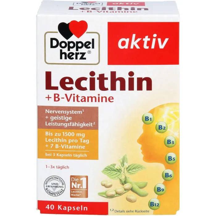 DOPPELHERZ Lecithin+B-Vitamine Kapseln 40 Stück
