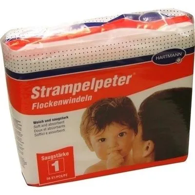 STRAMPELPETER Flockenwindeln Saugstärke 1 56 St