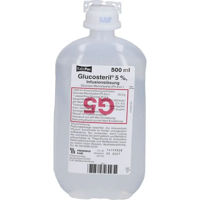 GLUCOSTERIL 5% Plastikflasche Infusionslösung 10X500 ml