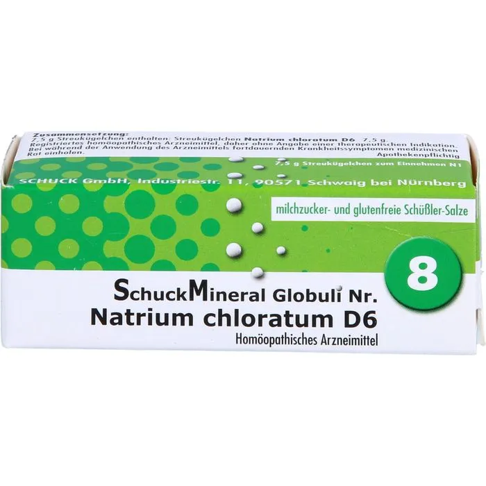 SCHUCKMINERAL Globuli 8 Natrium chloratum D6 7.5 g
