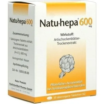 NATU HEPA 600 mg überzogene Tabletten 50 St