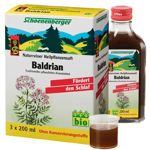 BALDRIAN HEILPFLANZENSÄFTE Schoenenberger 3X200 ml