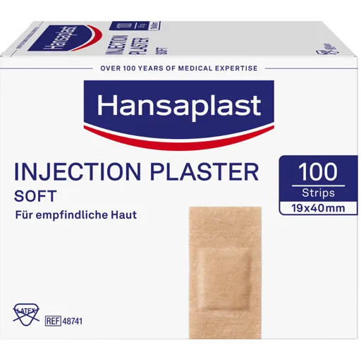 HANSAPLAST Soft Injektionspflaster Strips 19x40 mm 100 St