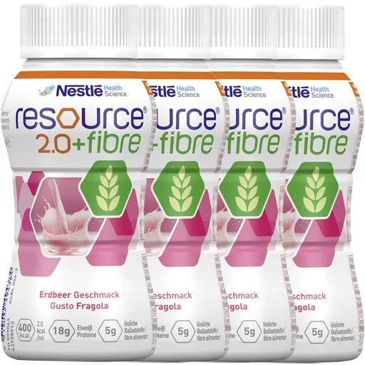RESOURCE 2.0 fibre Erdbeere 4X200 ml