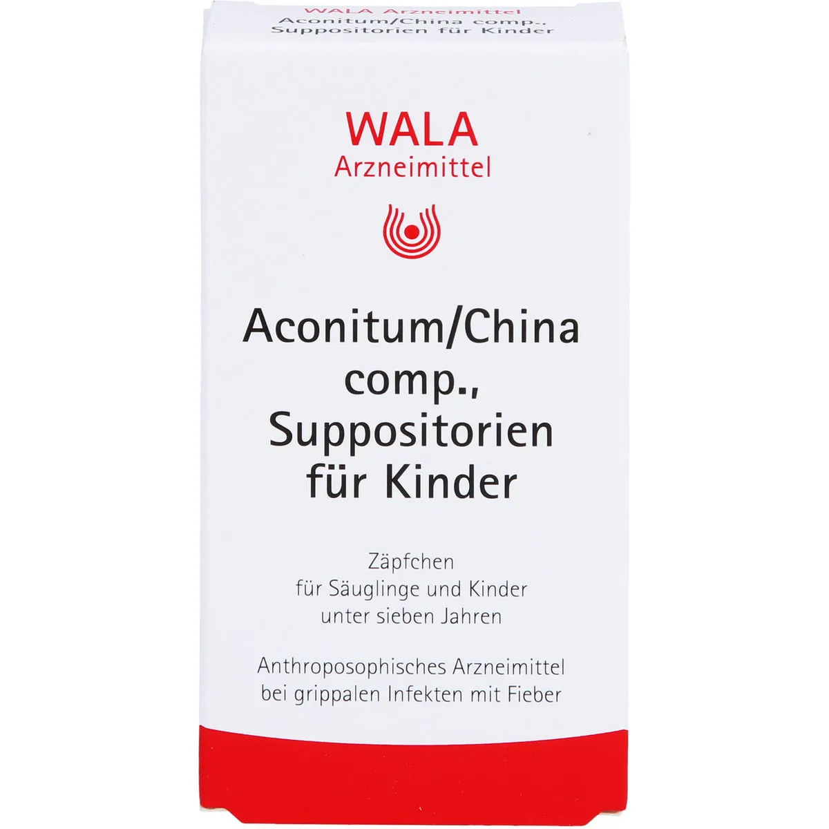 Aconitum/China comp., WALA Suppositorien für Kinder, 10 St. Zäpfchen