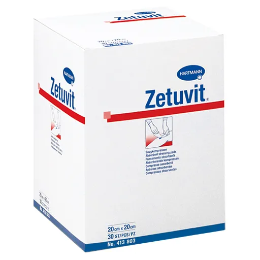 ZETUVIT Saugkompressen unsteril 10x10 cm 30 St