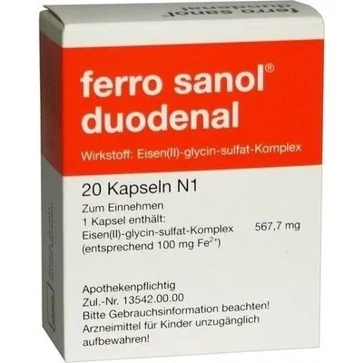 FERRO SANOL duodenal Hartkaps.m.msr.überz.Pell. 20 St