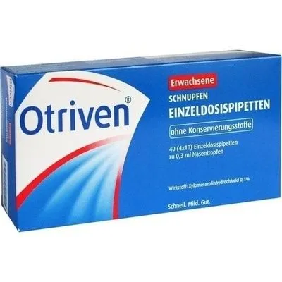 OTRIVEN 0,1% Nasentropfen Einzeldosispipetten 40X0.3 ml