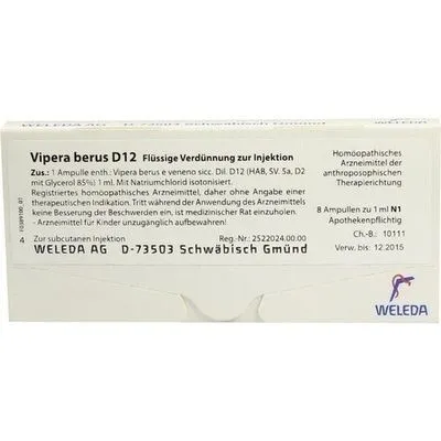 VIPERA BERUS D 12 Ampullen 8X1 ml