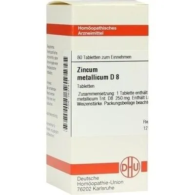 ZINCUM METALLICUM D 8 Tabletten 80 St