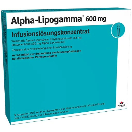 ALPHA-LIPOGAMMA 600 mg Infusionslsg.-Konzentrat 5X24 ml