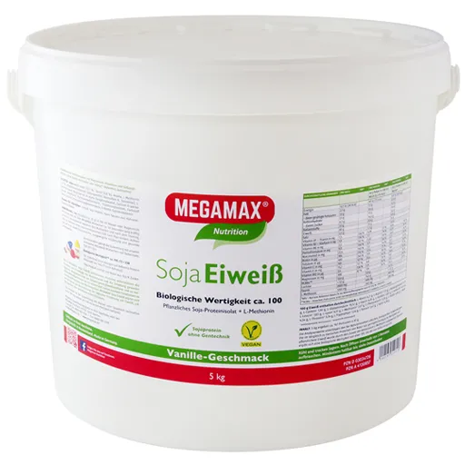 MEGAMAX Soja Eiweiß Vanille Pulver 5 kg
