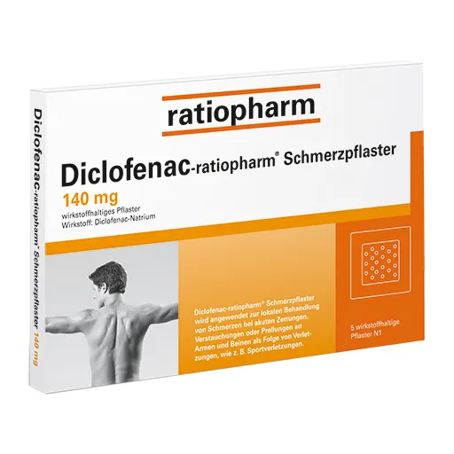 DICLOFENAC-ratiopharm Schmerzpflaster 5 St