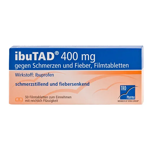 IBUTAD 400 mg gegen Schmerzen und Fieber Filmtabl. 50 St