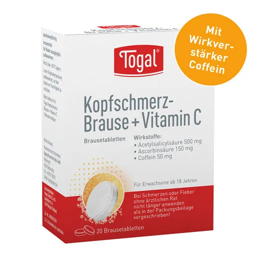 TOGAL Kopfschmerz-Brause + Vit.C Brausetabletten 20 St