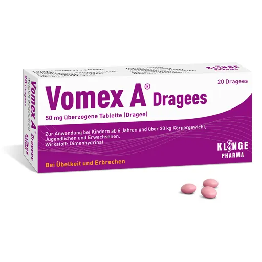 VOMEX A Dragees 50 mg überzogene Tabletten 20 St