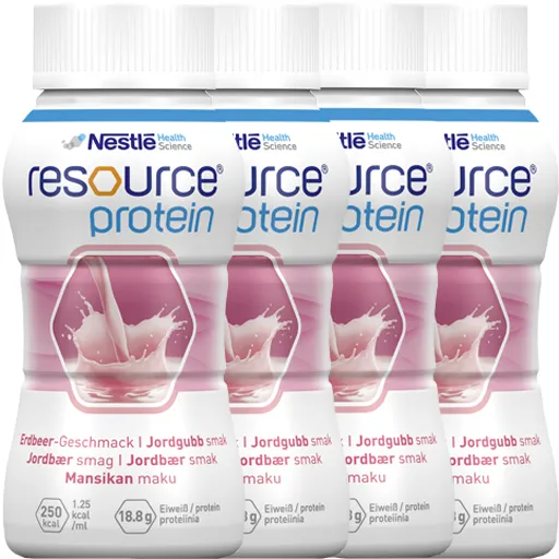 RESOURCE Protein Drink Erdbeer 4X200 ml