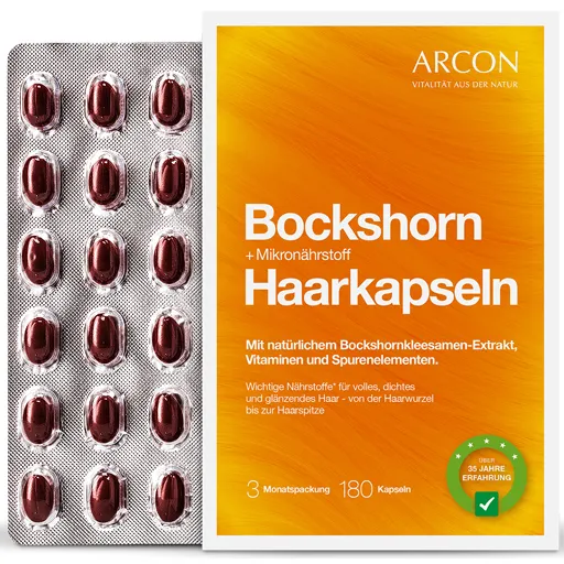 BOCKSHORN + MIKRONÄHRSTOFF Haarkapseln 180 St