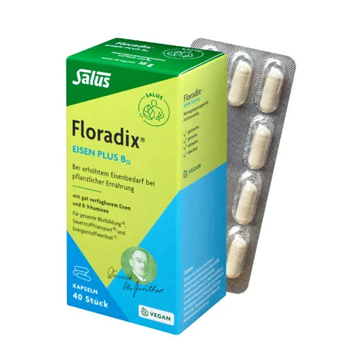 FLORADIX Eisen plus B12 vegan Kapseln 40 St