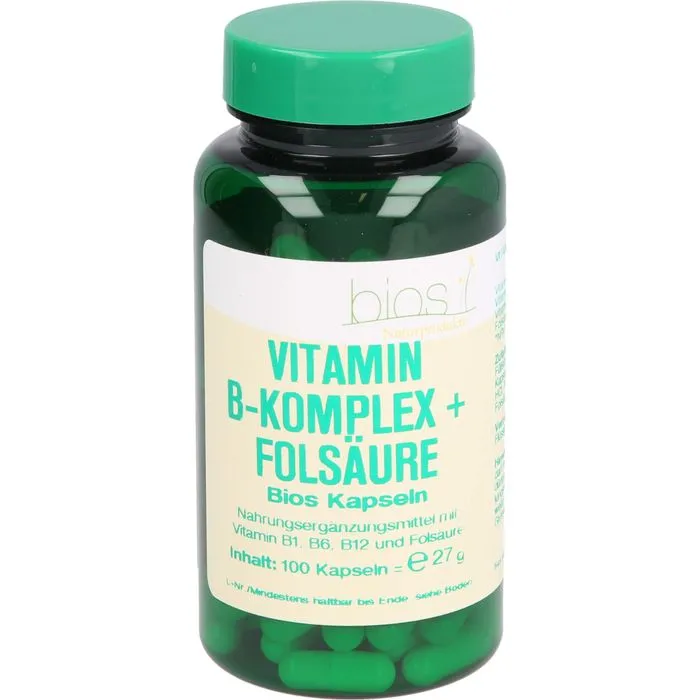 VITAMIN B KOMPLEX+Folsäure Bios Kapseln 100 Stück