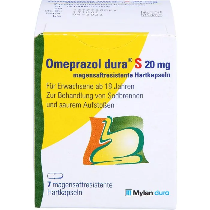 OMEPRAZOL dura S 20 mg magensaftresist.Hartkapseln 7 St