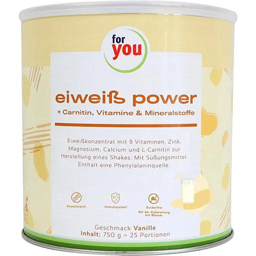 FOR YOU eiweiß power Vanille Pulver 750 g
