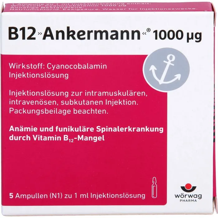 B12 ANKERMANN 1000 μg Injektionslösung Amp. 5X1 ml