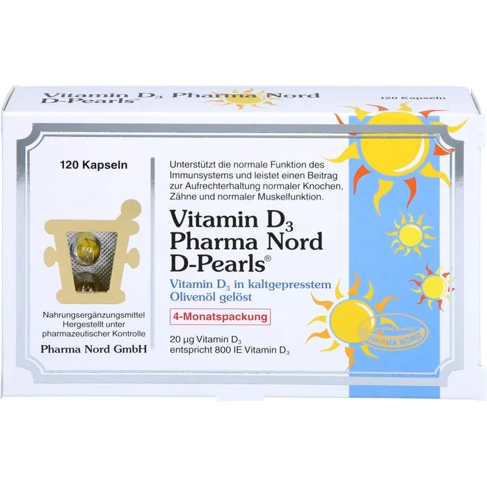 VITAMIN D3 PHARMA Nord 20 μg Kapseln 120 Stück
