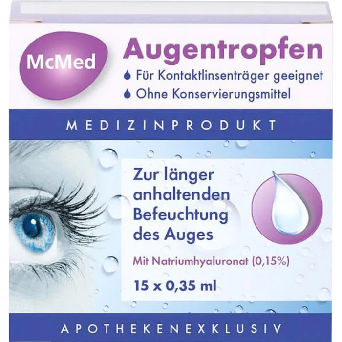 MCMED Augentropfen Einzeldosispipetten 15X0.35 ml