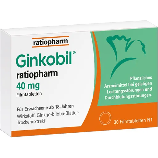 GINKOBIL-ratiopharm 40 mg Filmtabletten 30 St