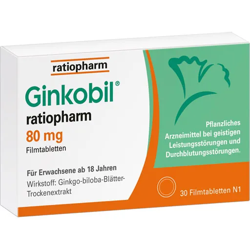 GINKOBIL-ratiopharm 80 mg Filmtabletten 30 St