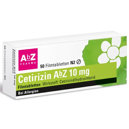 CETIRIZIN AbZ 10 mg Filmtabletten 50 St