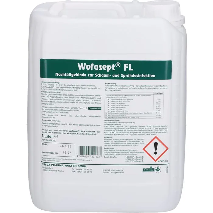 WOFASEPT FL Flächendesinfektionsmittel Lösung 5 l