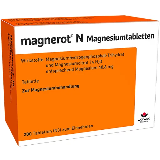 MAGNEROT N Magnesiumtabletten 200 St