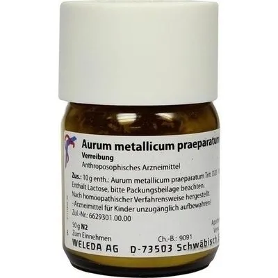 AURUM METALLICUM PRAEPARATUM D 20 Trituration 50 g