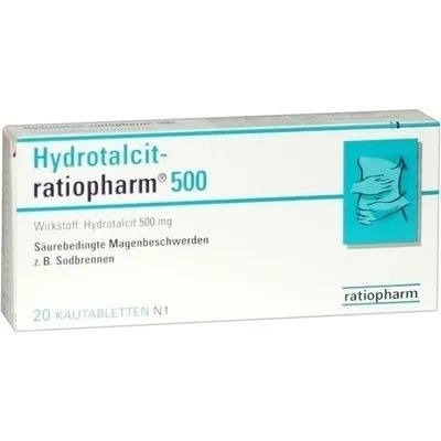 HYDROTALCIT-ratiopharm 500 mg Kautabletten 20 St