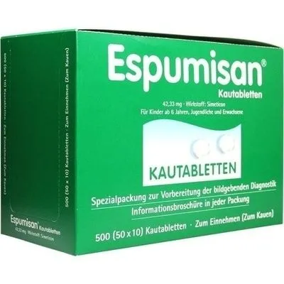 ESPUMISAN Kautabletten f.bildgebende Diagnostik 50X10 St