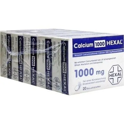 CALCIUM 1000 HEXAL Brausetabletten 100 St