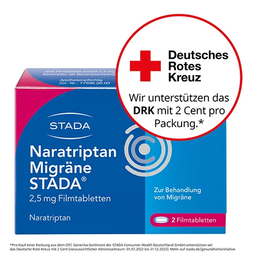NARATRIPTAN Migräne STADA 2,5 mg Filmtabletten 2 St