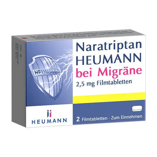 NARATRIPTAN Heumann bei Migräne 2,5 mg Filmtabl. 2 St