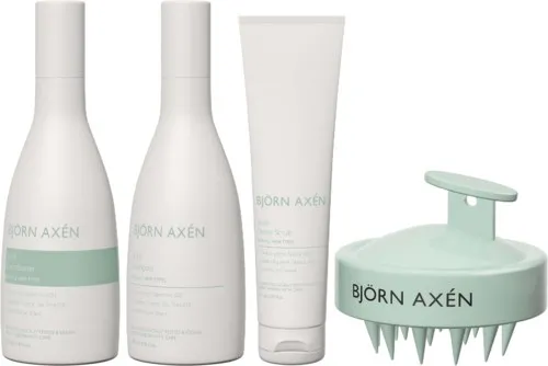 Björn Axen Scalp Bundle Shampoo 250 ml & Conditioner 250 ml & Detox Scrub 150 ml & Scalp Brush
