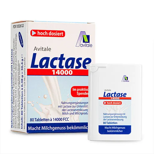 LACTASE 14.000 FCC Tabletten im Spender 80 St