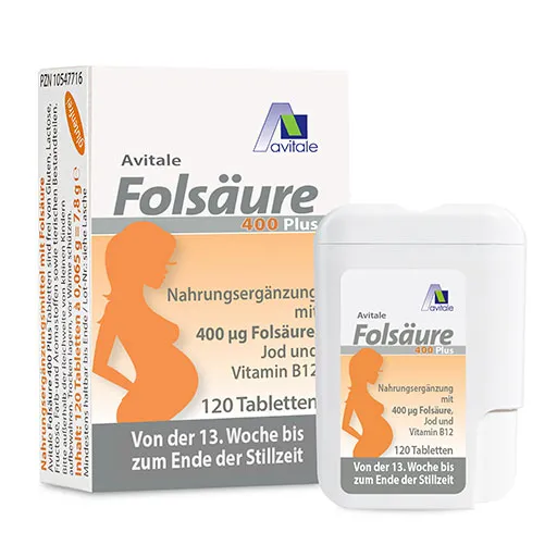 FOLSÄURE 400 Plus B12+Jod Tabletten 120 St