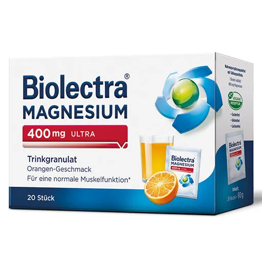 BIOLECTRA Magnesium 400 mg ultra Trinkgran.Orange 20 St
